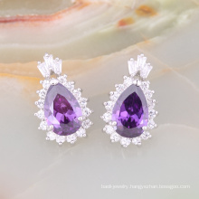cubic zirconia stud earrings india bijouterie china supplier